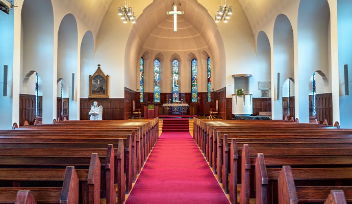 Inside view of beautiful church