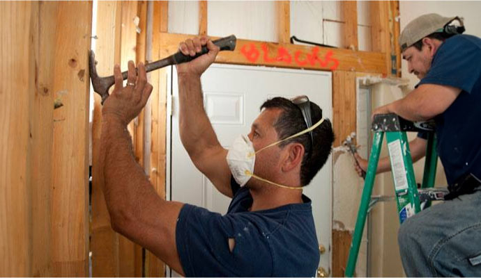 Team providing reconstruction service