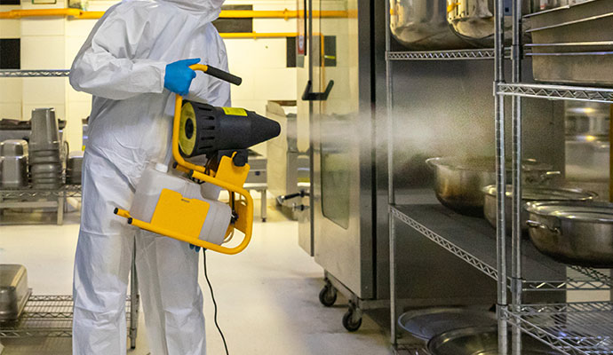 Commercial disinfectant treatment