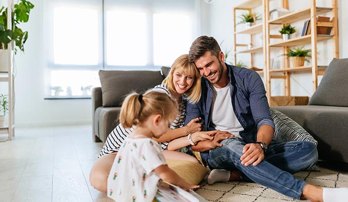 Family enjoying fresh indoor air