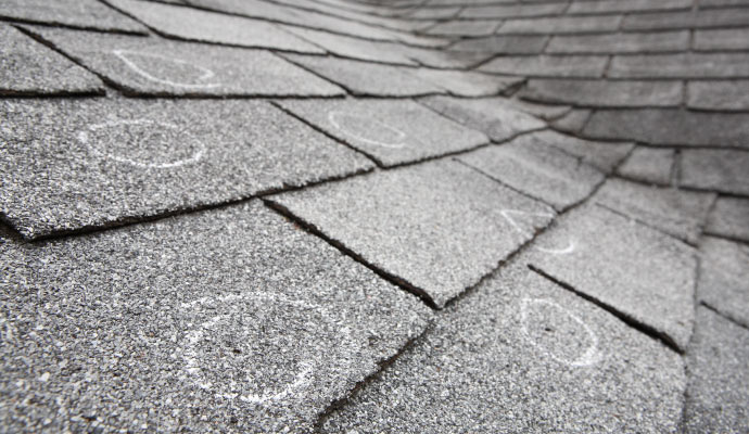 Hail damaged property