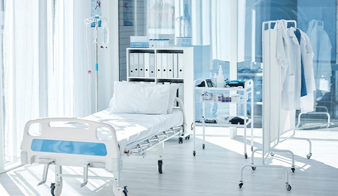 Interior of a clean healthcare facility
