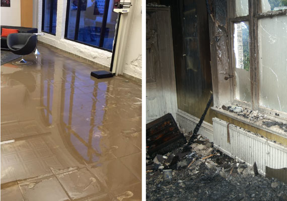 water & fire damage in forney