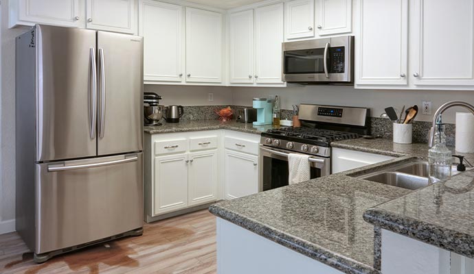 A leaking appliance in the kitchen