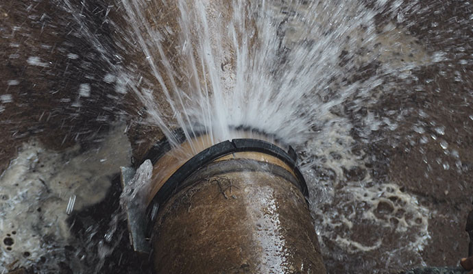 Water pipe break